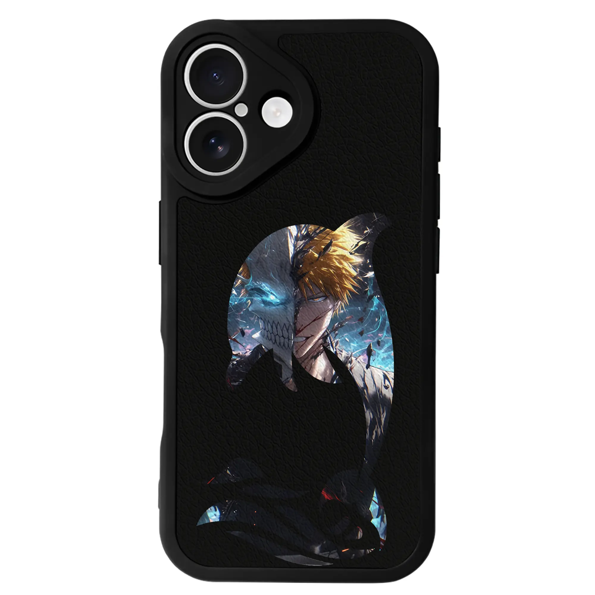 ブリーチ グッズ 黒崎 一護 - IPhone 16シリーズ対応 ・ シリコンスマホケース ・ レザー調 ・ 高精度フィット ・ 耐衝撃 ・ ワイヤレス充電対応 ・ 精密カット